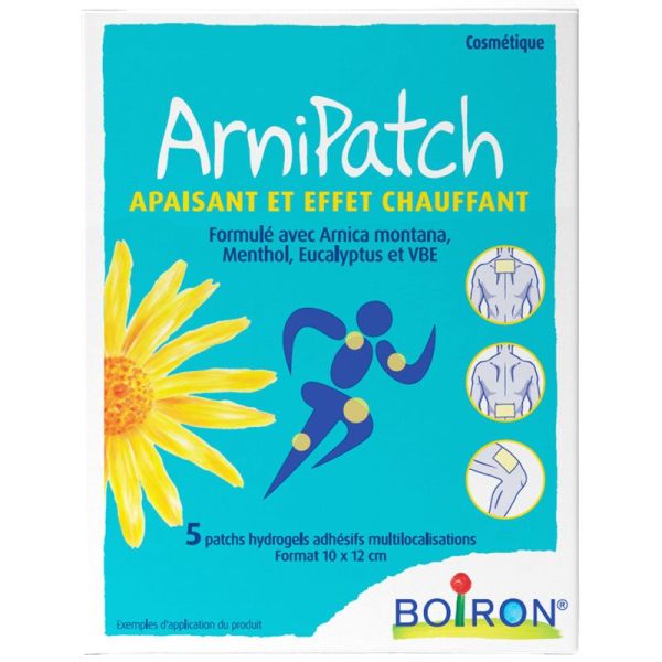 Boiron Arnipatch patchs adhésifs hydrogel apaisants & chauffants 10 x 12 cm (x5)