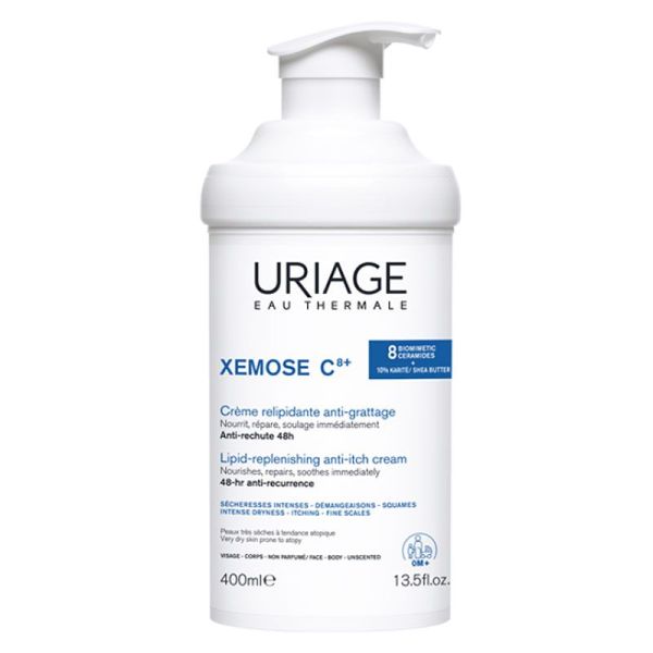 Xémose C8+ Crème Relipidante Anti-Grattage nourrit, répare, soulage 48h (400 ml)