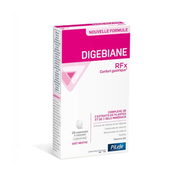 PiLeJe Digebiane RFx comfort gastrique, remontées acides (20 comprimés)