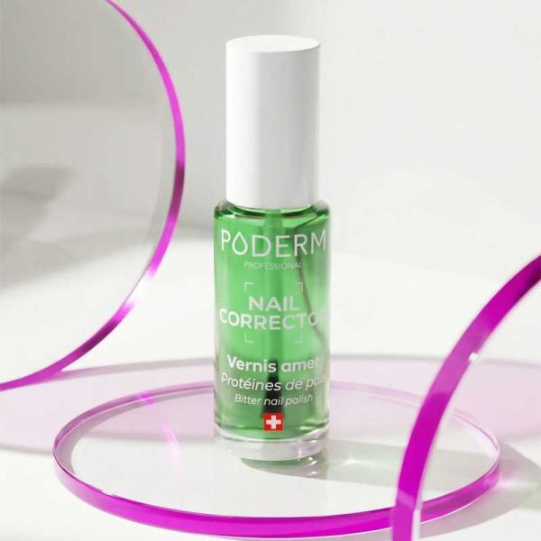 Poderm Professionnal Nail Corrector Vernis Amer aux protéines de pois, anti-rongement (8 ml)
