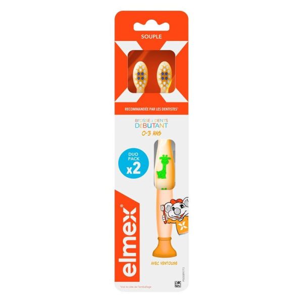 Elmex Brosses à dents souples enfants 0-3 ans (x2)