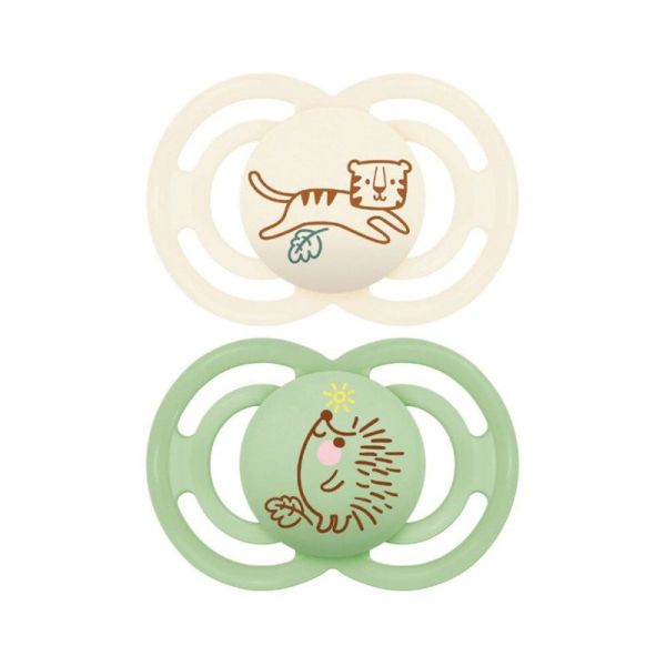 MAM Sucette Perfect en Silicone 6+ mois (lot de 2, Animaux)