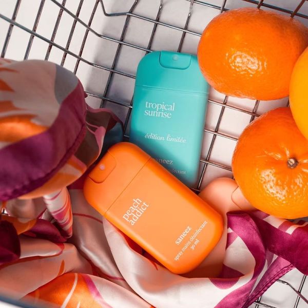 Saneez Spray mains désinfectant Tropical Sunrise édition limitée (30 ml)