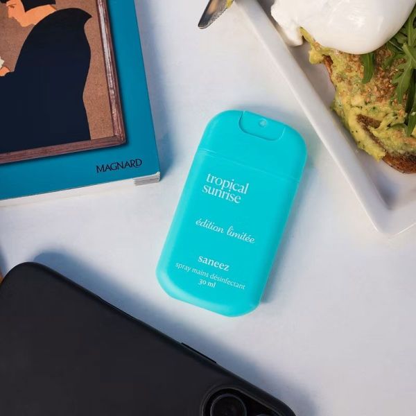 Saneez Spray mains désinfectant Tropical Sunrise édition limitée (30 ml)