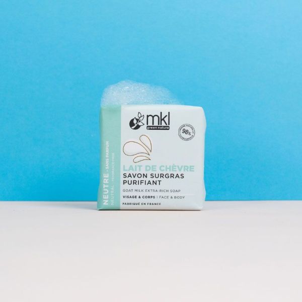 MKL Green Nature Savon Surgras au lait de Chèvre bio - Neutre (100 g)