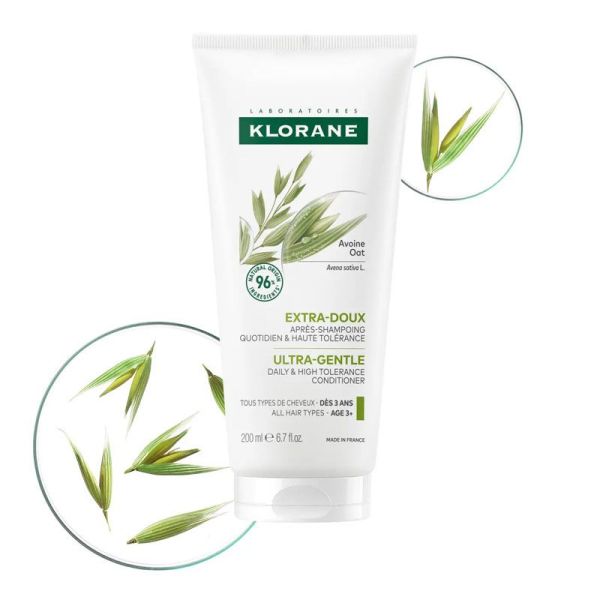 Klorane Après-Shampoing Extra-Doux à l'Avoine médicinale Bio (200 ml)