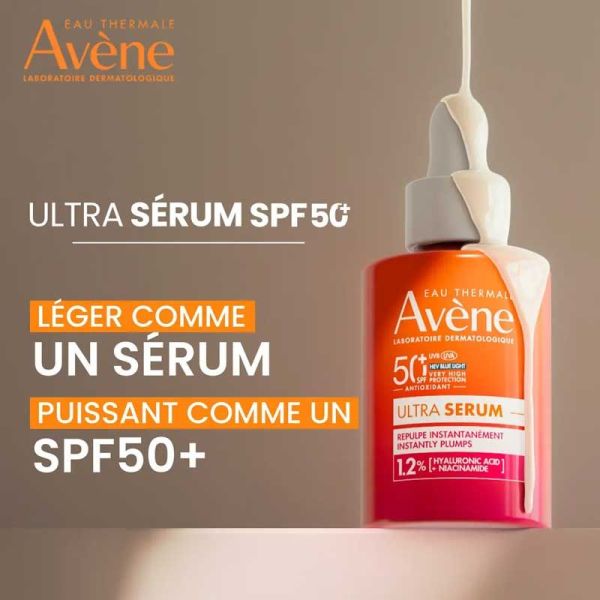 Avene Ultra Sérum SPF50+ 1.2% acide hyaluronique + Niacinamide repulpant (30 ml)