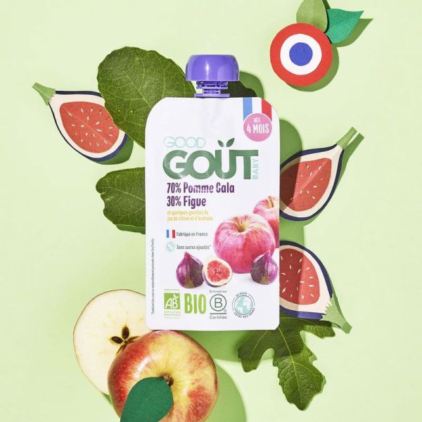 Good Goût Baby Purée bio Pomme Figue bébé dès 4 mois (120 g)