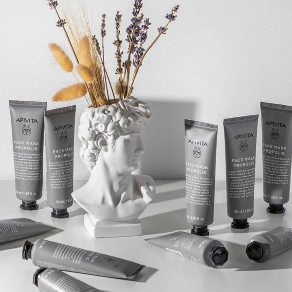 Masque Visage Noir à la Propolis purifiant & équilibrant, régule le sébum, anti-imperfections  (50 ml)