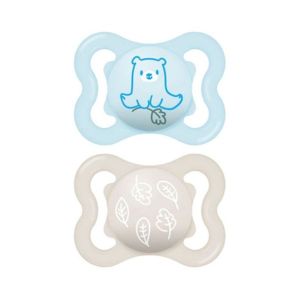 MAM Sucette Supreme en Silicone 2-6 mois Nuit (lot de 2, référence 26)
