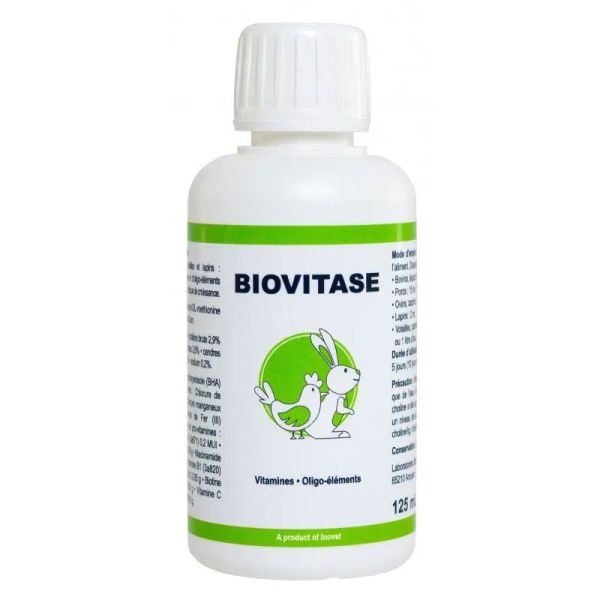 Biové Biovitase complexe de vitamines & oligo-éléments pour animaux d’élevage (125 ml)