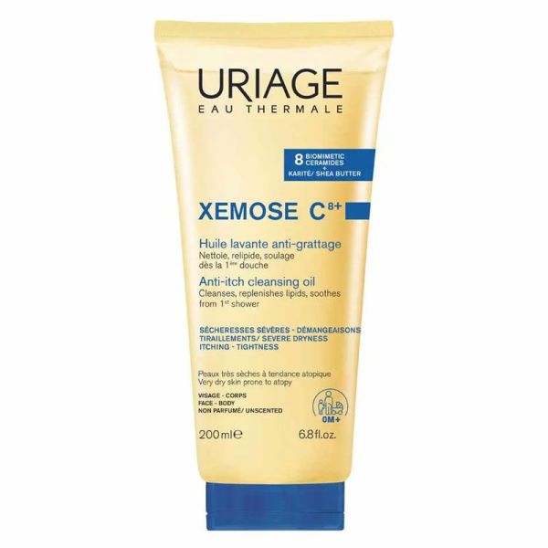 Xémose C8+ Huile Lavante anti-grattage nettoie, relipide, soulage (200 ml)