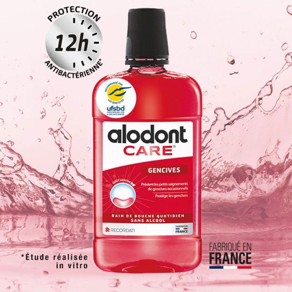 Alodont Care Gencives bain de bouche protection gencives, prévention petits saignements (500 ml)