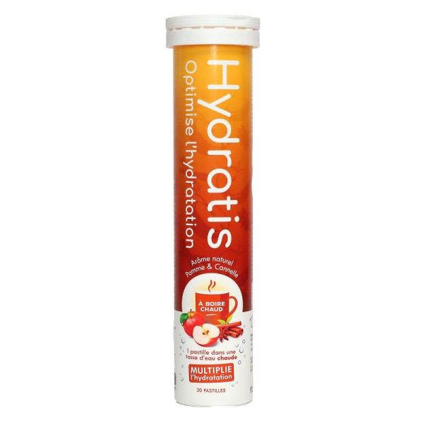 Hydratis Pastilles Electrolytes Hydratantes saveur Pomme Cannelle - Chaud (x20)
