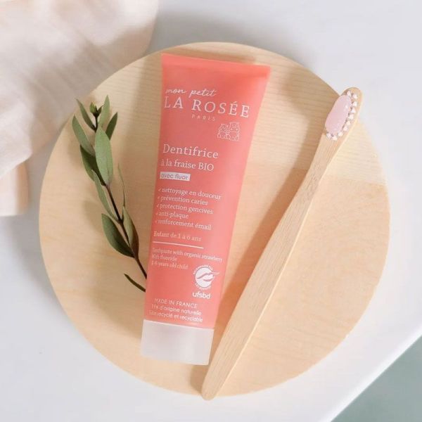 Mon Petit La Rosée Dentifrice à la fraise bio avec fluor 1-6 ans (50 ml)
