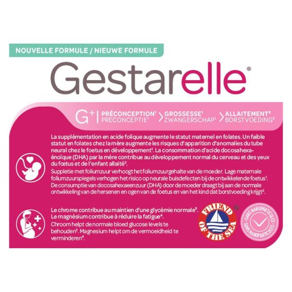Gestarelle G+ complément préconception, grossesse, allaitement (90 capsules)