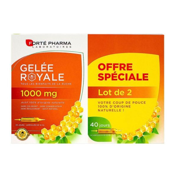 Forté Pharma Gelée Royale 1000 mg (2 x 20 ampoules)
