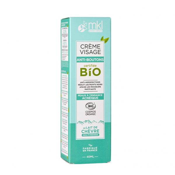 MKL Green Nature Crème visage anti-boutons bio lait de chèvre (40 ml)