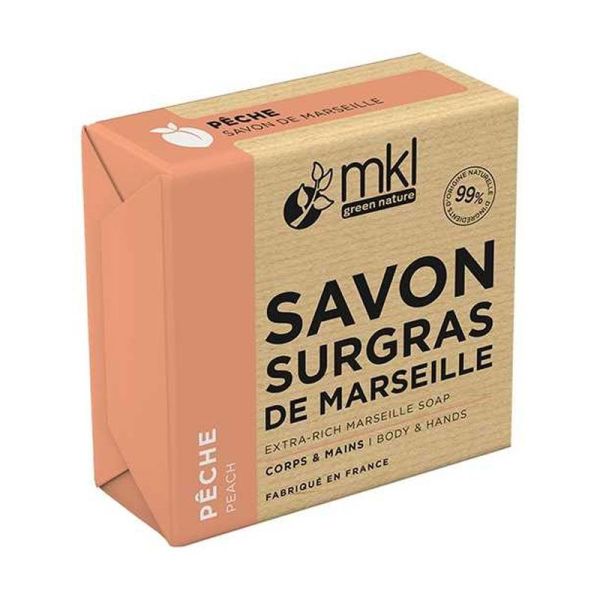 MKL Green Nature Savon de Marseille Surgras - Pêche (100 g)