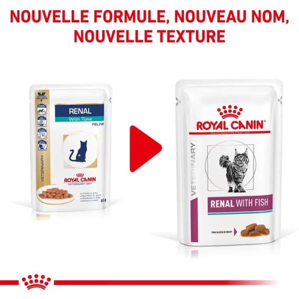 Renal with fish émincés en sauce au poisson pour chats (12 x 85 g)
