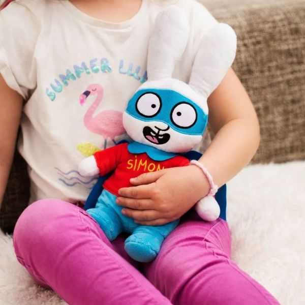 Pelucho Bouillotte sèche peluche Simon Superlapin aux grains de blé et fleurs de lavande