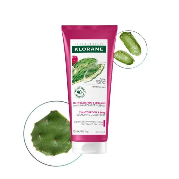Klorane Hydratation & Brillance Après-shampoing désaltérant au Figuier de Barbarie (200 ml)