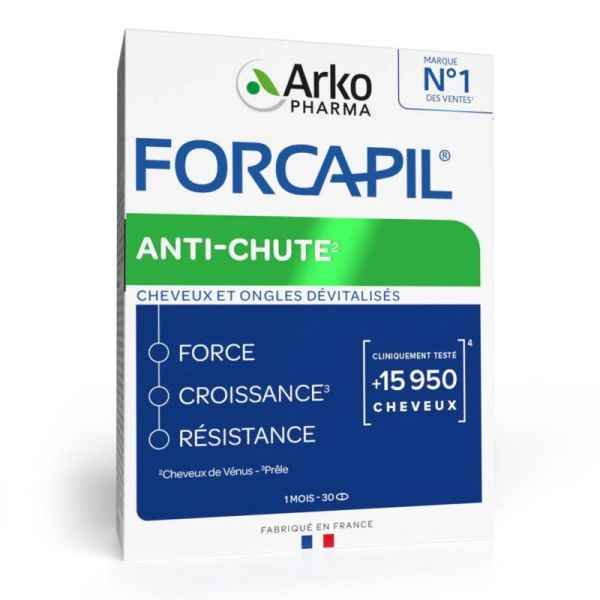 Forcapil Anti-Chute cheveux et ongles dévitalisés (30 comprimés)