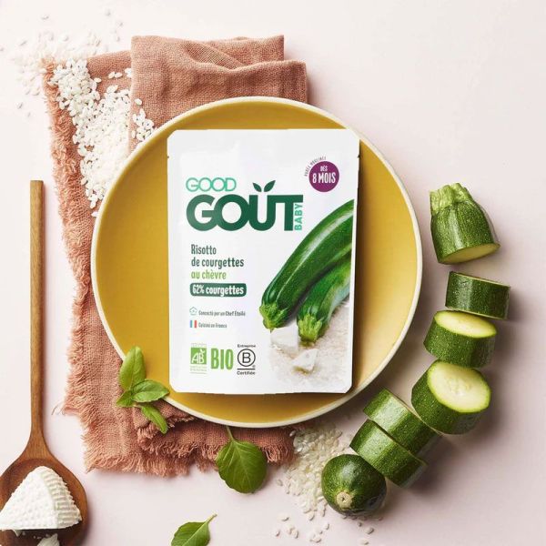 Good Goût Baby Plat végétarien Risotto de courgettes au chèvre bébé dès 8 mois (190 g)