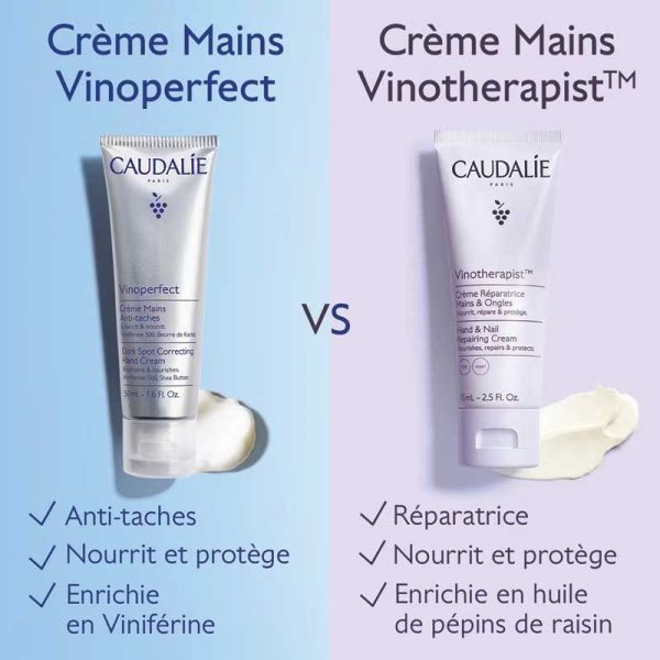 Caudalie Vinoperfect Crème Mains Anti-Tâches éclaircit & nourrit (50 ml)