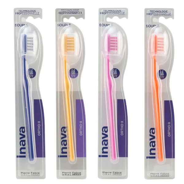 Elgydium Clinic Inava Ortho-X brosse à dents orthodontique souple (x1)