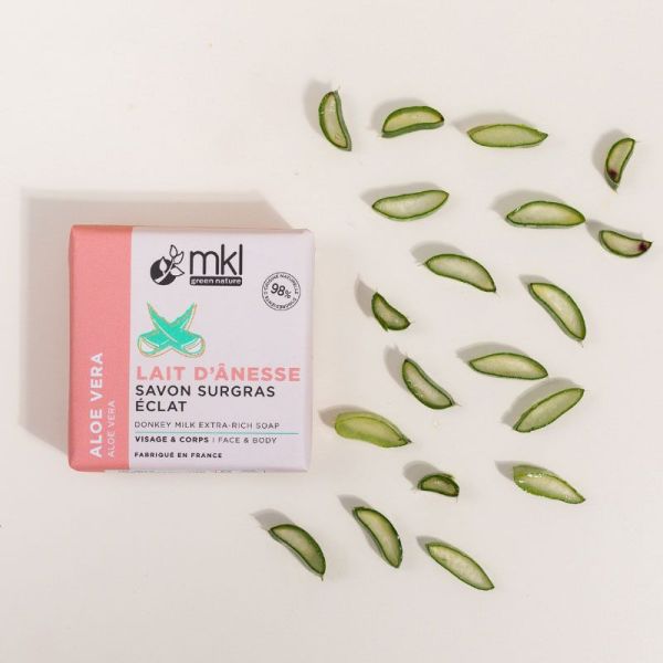 MKL Green Nature Savon Surgras au l'ait d'ânesse bio - Aloe Vera (100 g)