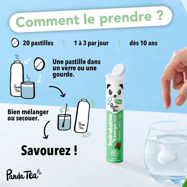 Panda Tea Hydratation & Energie Framboise-Menthe (x20)