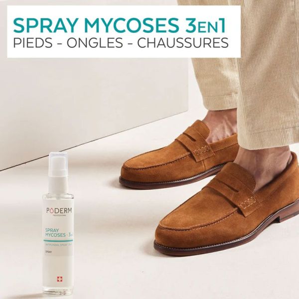Poderm Spray Mycoses du pied 3-en-1 (50 ml)
