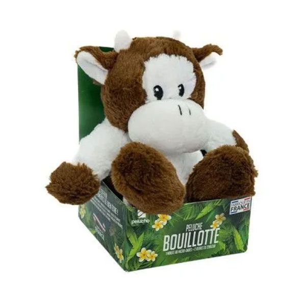 Pelucho Bouillotte sèche peluche Vache aux grains de blé et fleurs de lavande