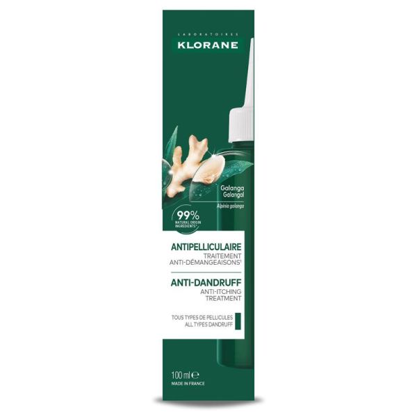 Klorane Traitement Antipelliculaire Anti-démangeaisons au Galanga médicinal (100 ml)