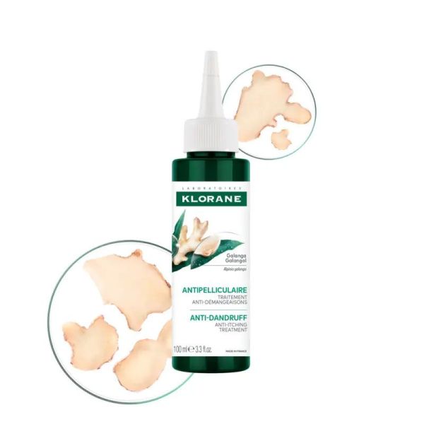 Klorane Traitement Antipelliculaire Anti-démangeaisons au Galanga médicinal (100 ml)