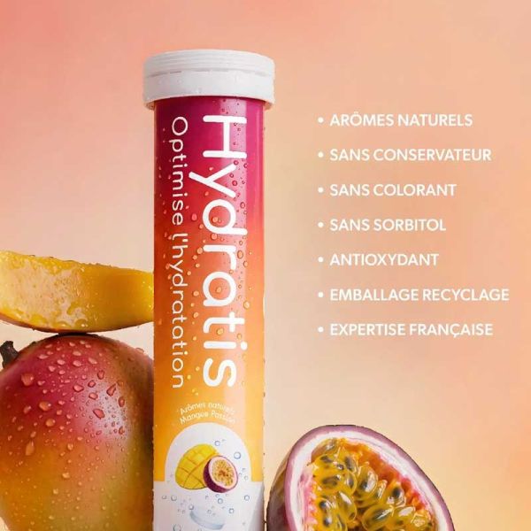 Hydratis Pastilles Effervescentes Hydratation Saveur Mangue Passion (x20)