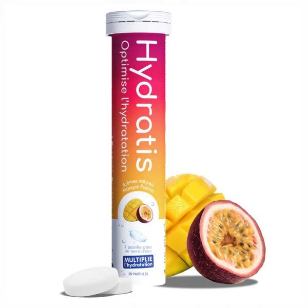 Hydratis Pastilles Effervescentes Hydratation Saveur Mangue Passion (x20)