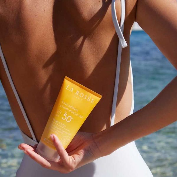 La Rosée Lait Solaire SPF 50+ à l'huile d'abricot bio (150 ml)