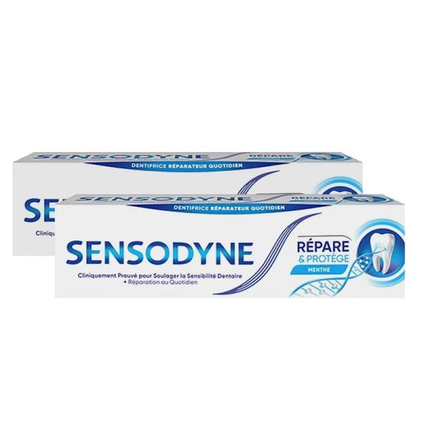 Sensodyne Dentifrice Expert Protect répare et protège Menthe (2 x 75 ml)