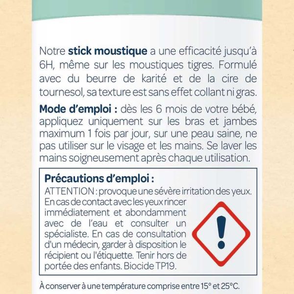 Biolane Expert Stick Moustique Bébé actifs d'origine végétale (20 ml)