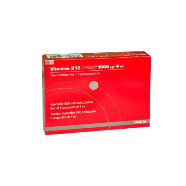 Vitamine B12 1 000Mcg/4Ml Gerda Ampoule x6