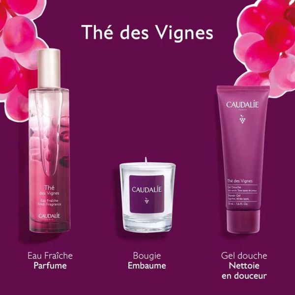 Coffret Thé des Vignes Noël 2025 édition limitée (Eau fraîche, bougie, gel douche)