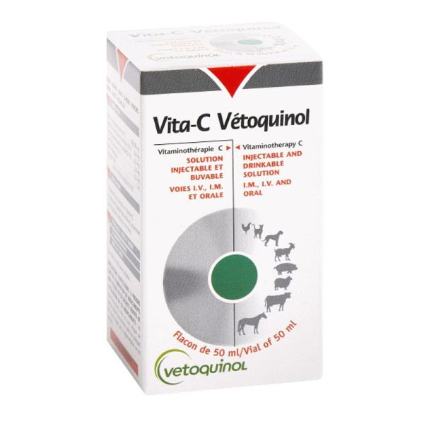 Vétoquinol Vita-C solution injectable et buvable (50 ml)