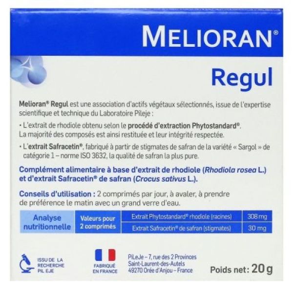 PiLeJe Melorian Regul humeur & bien-être émotionnel (30 comprimés)