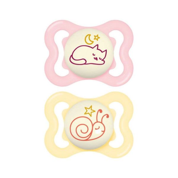 MAM Sucette Supreme en Silicone 2-6 mois Nuit (lot de 2)