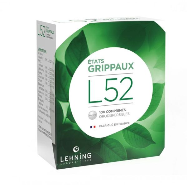 Lehning L52 États grippaux (100 comprimés orodispersibles)