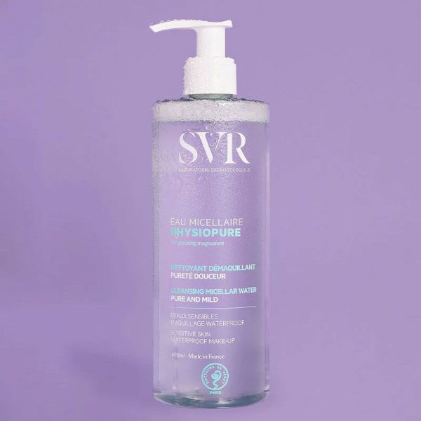 SVR Physiopure Eau Micellaire nettoyant démaquillant pureté douceur, rechargeable  (400 ml)