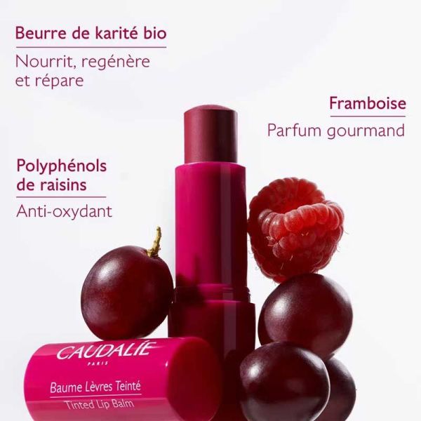 Caudalie Vinotherapist Baume Lèvres & Joues Teinté framboise (4,5 g)