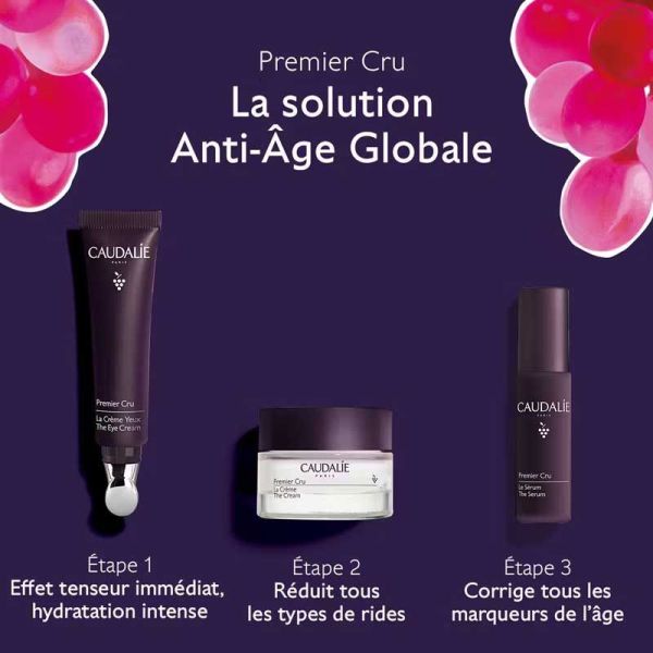 Caudalie Coffret Premier Cru Yeux Noel 2025 (Crème Yeux + Sérum anti-âge + Crème anti-âge)